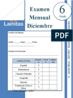 6to Grado - Examen Mensual Diciembre (2022-2023)