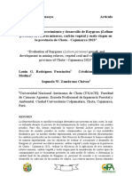 Perenne) en Relaves Mineros, Carbón Vegetal y Suelo Virgen en