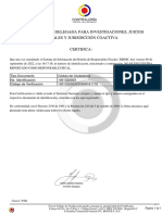 Certificado Contraloria