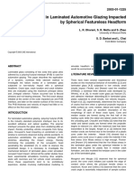 Modeling Fracture in Laminated Automotive Glazing Impacted by Spherical Featureless Headform