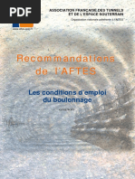 AFTES Condition D'emploi Du Boulonnage