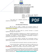 Estatuto Do Servidor - Lei Complementar No 008-1999