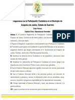 Reglamentodela Participacion Ciudadanaenel Municipiode Acapulco