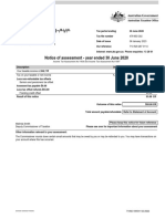 Notice of Assessment - Year Ended 30 June 2020: Ms Elaine S Ross 64 Corrofin ST Ferny Grove QLD 4055