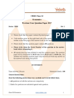 CBSE Class 12 Economics Question Paper 2017 PDF