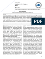 Assessing The Factors Influencing Employees Performance: Evidence From Ethiopian Airlines