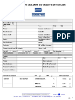 Formulaire Demande Credit Particuliers Sogefac