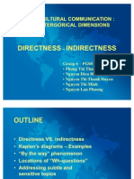 Directness Indirectness: Cross Cultural Communication: Key Catergorical Dimensions