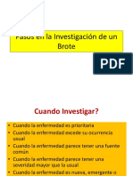 Pasos en La Investigacion de Un Brote