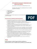 Que Es El Reporte Científico Escolar y Desglosar Cada Una de Las Partes