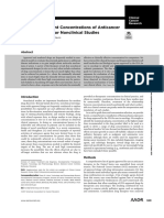 Clinically Relevant Concentrations of Anticancer Drugs-A Guide For Nonclinical Studies