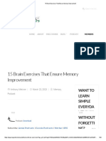 15 Brain Exercises That Ensure Memory Improvement