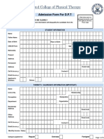 Admission Form 2020 2021