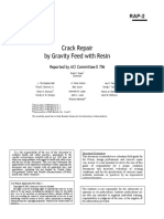 Crack Repair by Gravity Feed With Resin: Reported by ACI Committee E 706