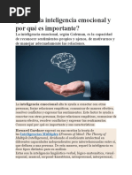 Qué Es La Inteligencia Emocional y Por Qué Es Importante