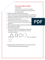 Organic Chemistry Worksheet