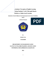 Exploring Students' Perception of English Learning Activities During Pandemic Covid-19 Through Edmodo Platform As Online-Based Learning