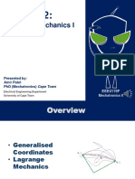 Lagrange Mechanics I: Presented By: Amir Patel PHD (Mechatronics) Cape Town