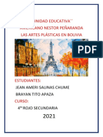 ''Unidad Educativa Americano Nestor Peñaranda Las Artes Plásticas en Bolivia