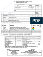 Booklist Class 1 Session 2023-2024