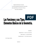 Las Funciones y Sus Tipos. Elementos Básicos de La Geometría.