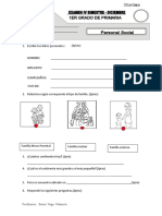 Examen Cuarto Bimestre Primer Grado PDF