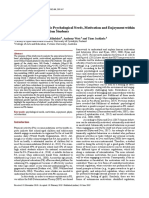 Associations Among Basic Psychological Needs, Motivation and Enjoyment Within Finnish Physical Education Students