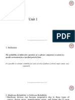 Unit 1 Software Reliability (SR) PDF