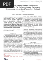 Design An E-Learning Platform For Electronic Laboratory in The Electromechanical Engineering Department at University of Technology Baghdad, Iraq