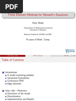 Finite Element Methods For Maxwells Equations Peter Monk University of Delaware