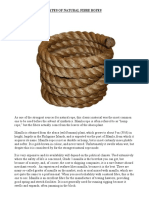 Types of Natural Fibre Ropes