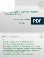 E-Assessment & Learning Analytics: 12. Standards & Privacy