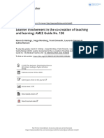 Learner Involvement in The Co-Creation of Teaching and Learning: AMEE Guide No. 138