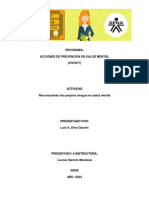 Reconociendo Mis Propios Riesgos Salud Mental