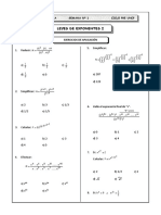 Leyes de Exponentes I: Asesoría de Álgebra Semana #1 Ciclo Pre Uncp