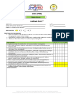 1st Rating Sheet Teacher I III