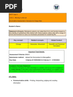 Summative Ssessment MYP 4 Criteria B & C