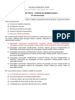 GABARITO - SIMULADO DE PROVA B1 - Teorias Da Administração 2022-2 PDF