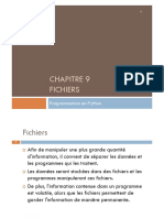 Chapitre 9 Fichiers: Programmation en Python