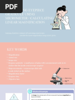 Calibrating Eyepiece Graticule Using Micrometer / Calculating Linear Magnification