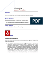 Module 3: Demand Forecasting: Unit 5: Linear Regression Forecasting