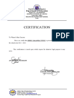 CERTIFICATION of Enrollment