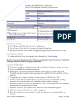 2020 Project Proposal Checklist: 2021-23 Biennium Four-Year Higher Education Scoring Process