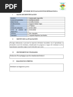 Informe de Evaluacion Psicopedagógica Noelia Vega