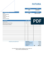 Planilha para Nota Fiscal e Fatura