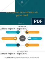 Description Des Éléments de Génie Civil: Groupe: 1