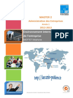 Environnement Interna Onal de L'entreprise: Master 2