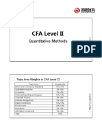 CFA Level II: Quantitative Methods