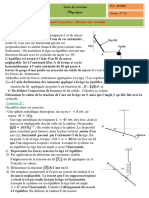 Exercice 1:: Moment D'une Force - Théorème Des Moments