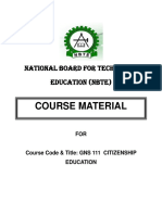 Course Material: National Board For Techniceal Education (Nbte)